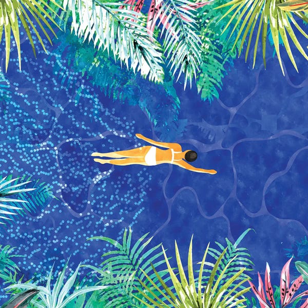 Tropical Leaves: Tropical Jungle Pool by 83 Oranges