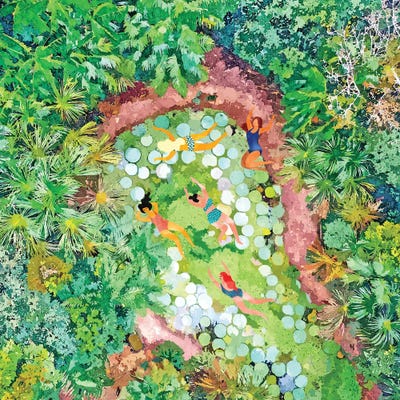 Tropical Vacay by 83 Oranges framed canvas print