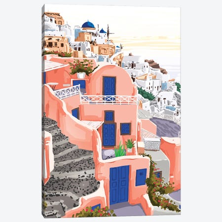 Santorini Greece Architecture Canvas Print #UMA1542} by 83 Oranges Canvas Artwork