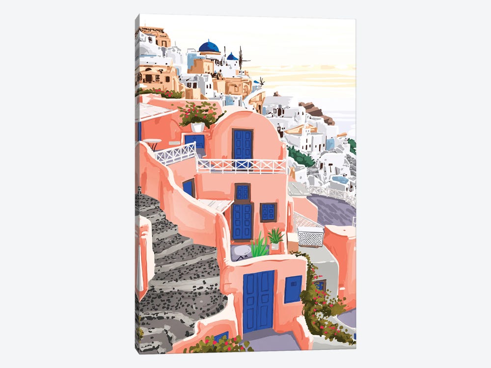 Santorini Greece Architecture by 83 Oranges 1-piece Canvas Wall Art