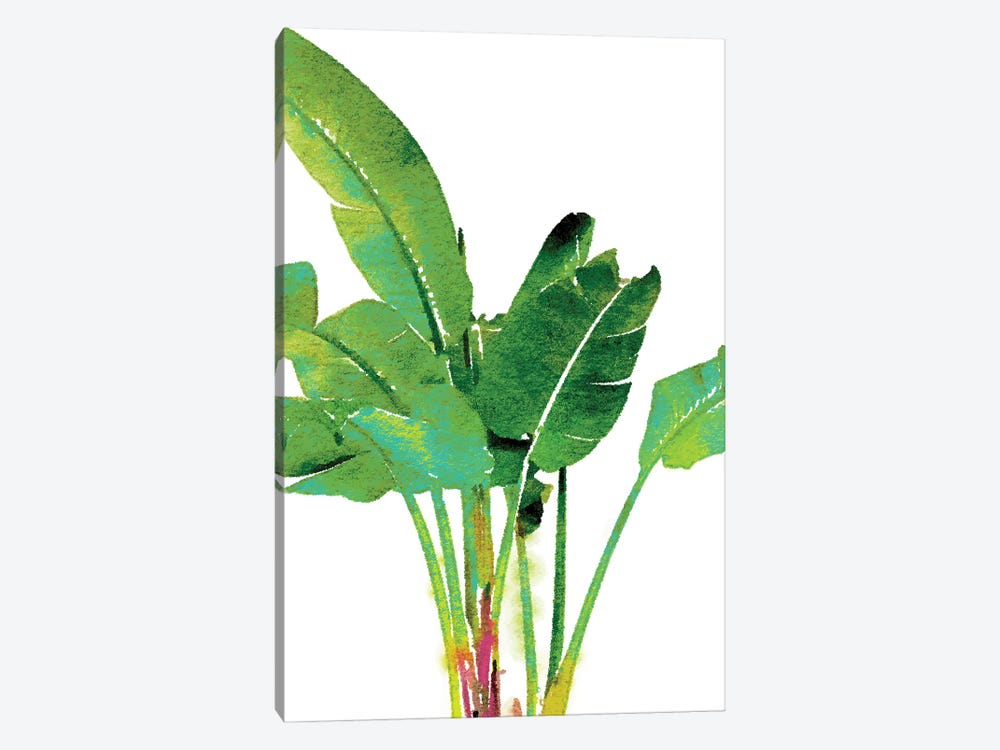 Tropical Banana Leaves Watercolor by 83 Oranges 1-piece Canvas Art Print