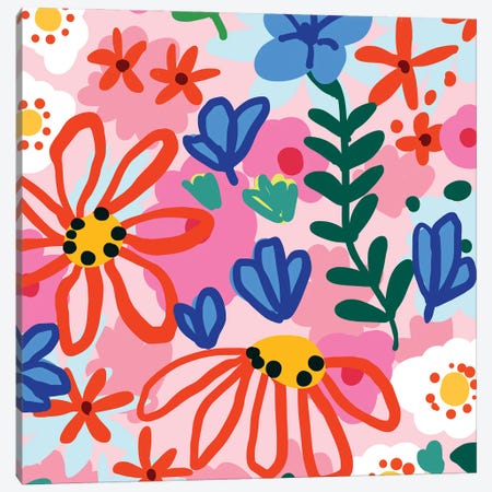 That Floral Summer Kinda Feeling Canvas Print #UMA1556} by 83 Oranges Canvas Wall Art