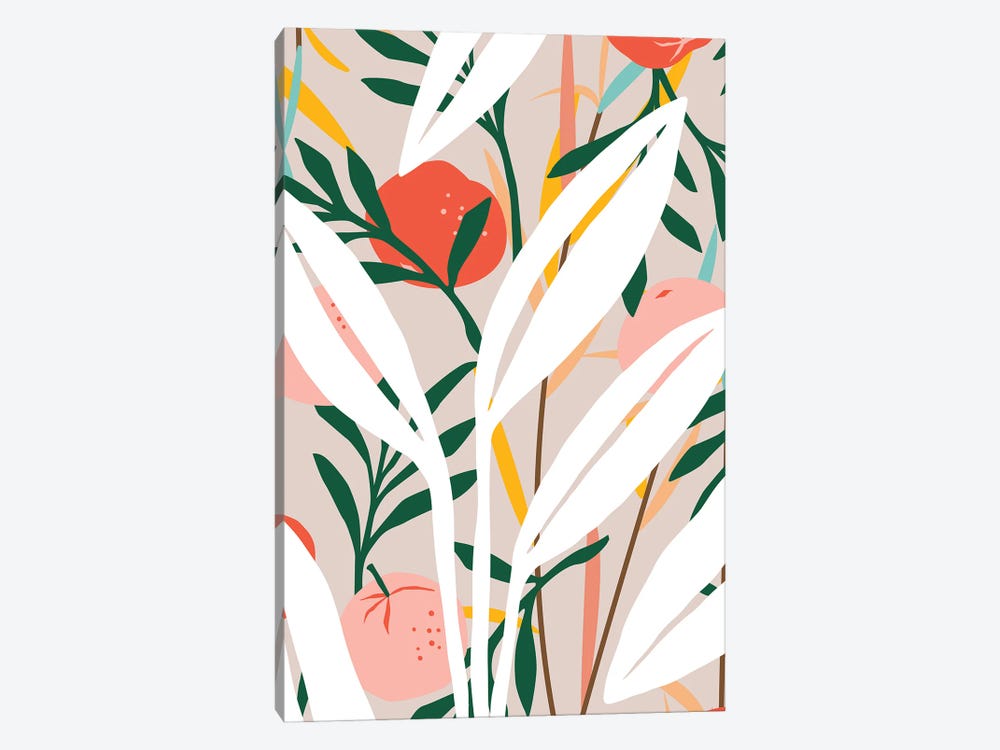 Abstract Plant Blush by 83 Oranges 1-piece Canvas Art Print