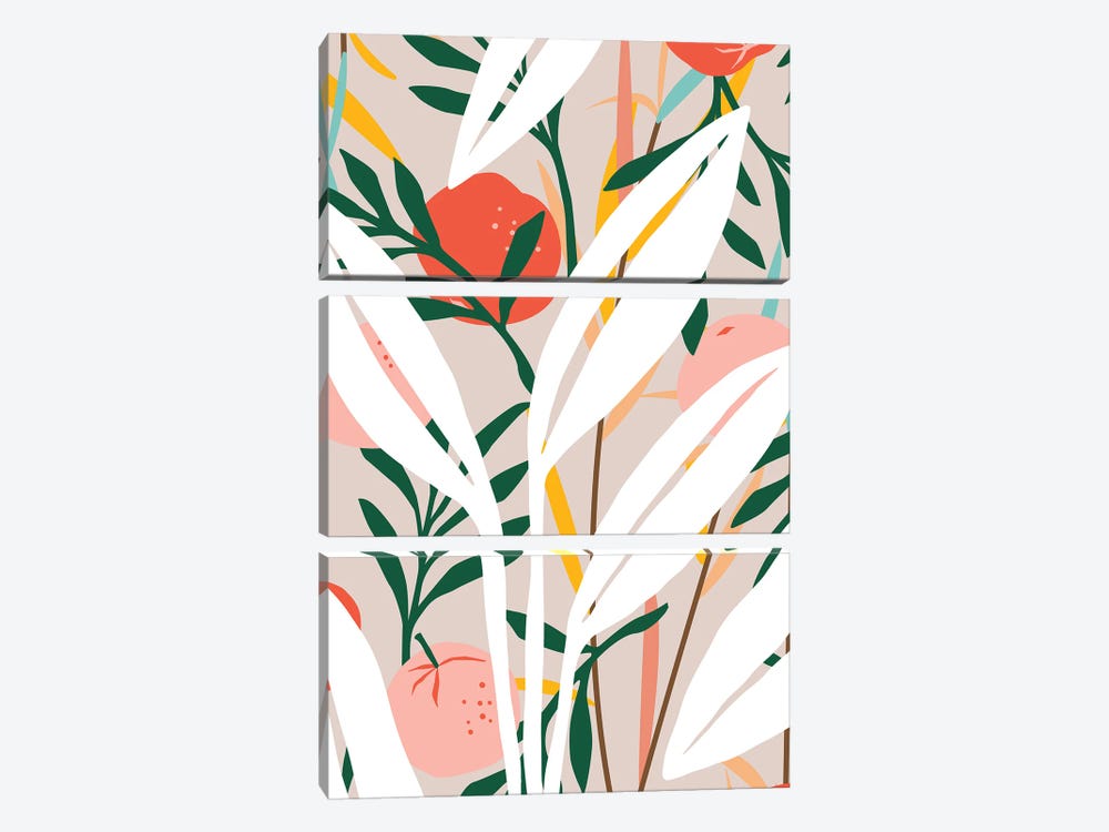 Abstract Plant Blush by 83 Oranges 3-piece Art Print