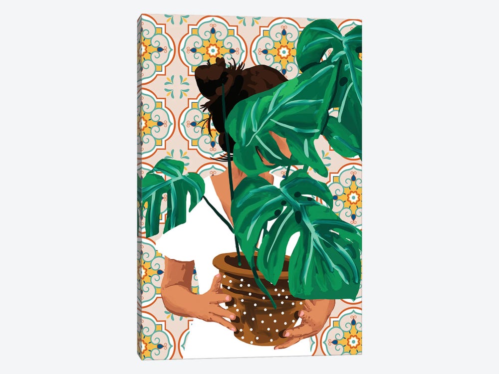Monstera Plant Lady by 83 Oranges 1-piece Art Print