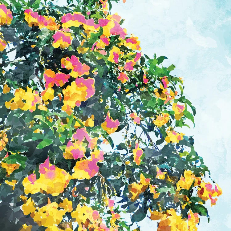 Summer Bougainvillea Watercolor Painting