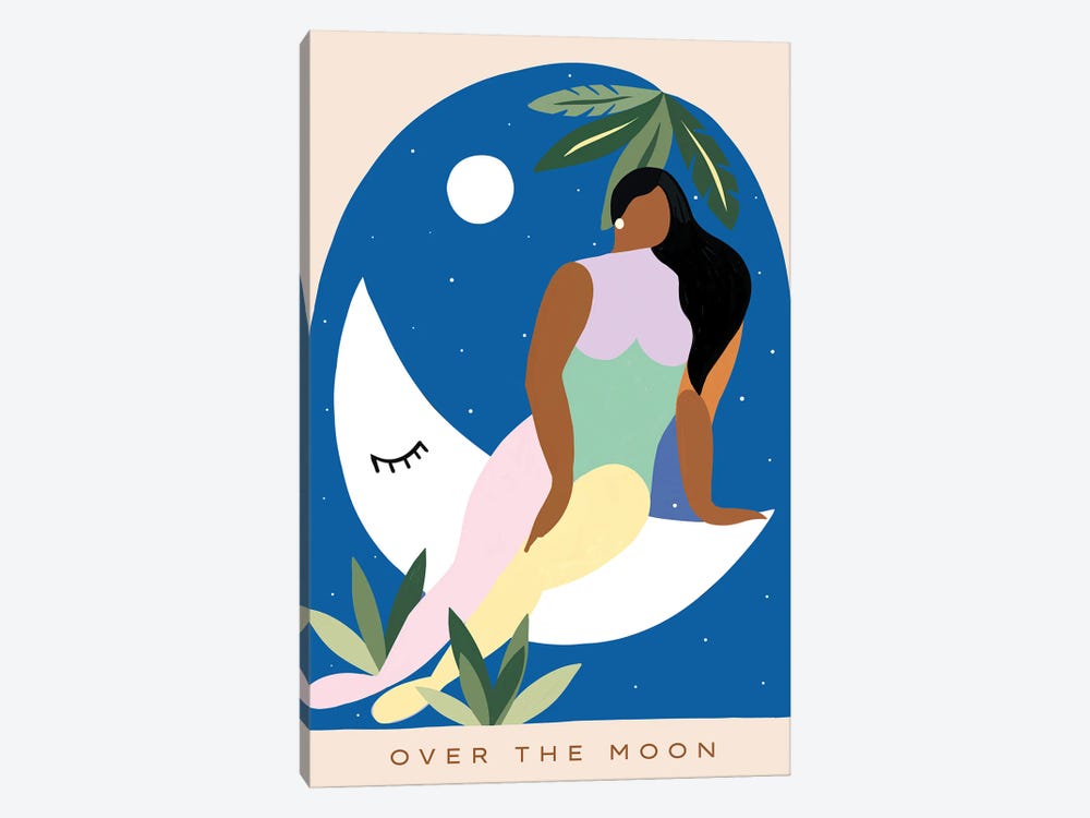 Over The Moon by 83 Oranges 1-piece Canvas Art Print