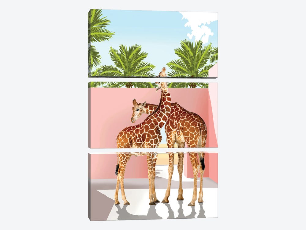 Giraffe Villa by 83 Oranges 3-piece Canvas Art Print