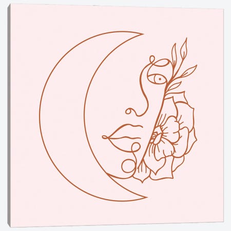 The Lonely Moon Canvas Print #UMA1605} by 83 Oranges Canvas Artwork