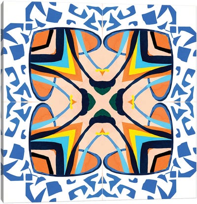 Mediterranean Tile Canvas Art Print - Middle Eastern Décor