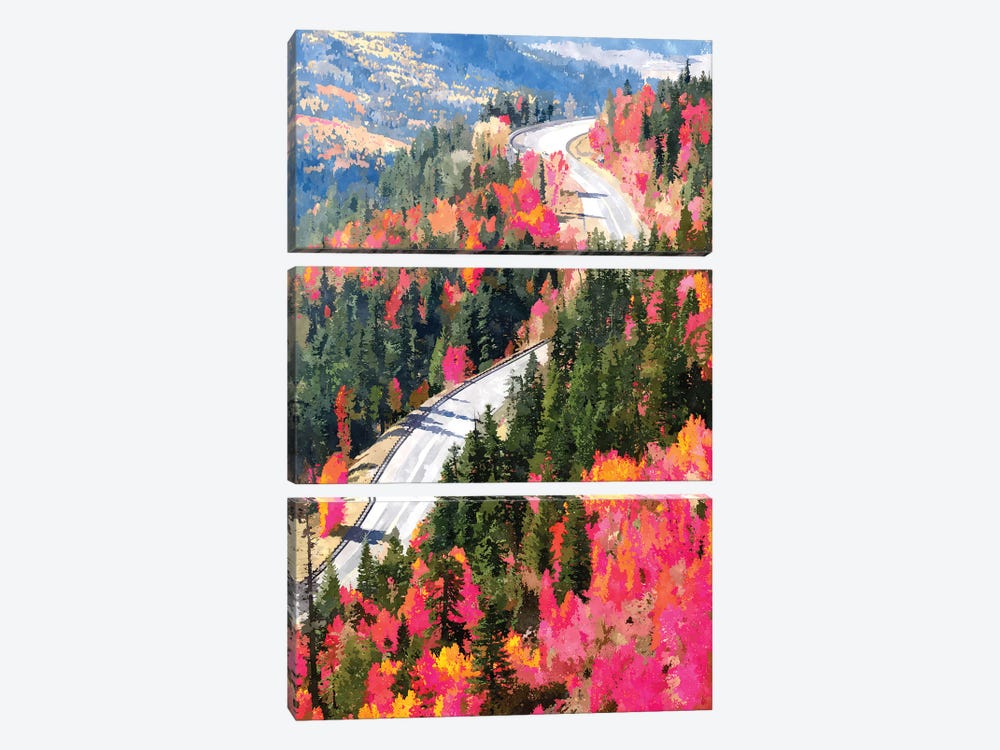 Valley Of Pink Trees by 83 Oranges 3-piece Art Print