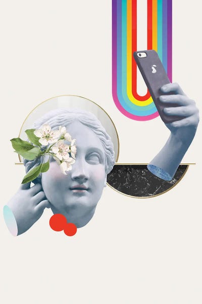 Office Humor: Greek Goddess Rainbow Selfie By Pear iPhone by 83 Oranges