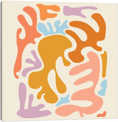 Coral Reef Matisse Edition Canvas Art Print - Coral Art