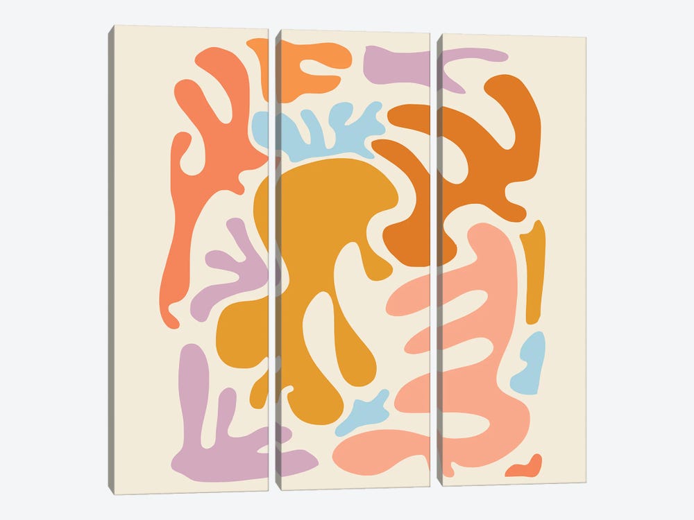 Coral Reef Matisse Edition by 83 Oranges 3-piece Canvas Artwork