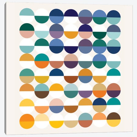 Modern Retro Geometric Half-Empty, Half-Full Canvas Print #UMA1652} by 83 Oranges Canvas Art