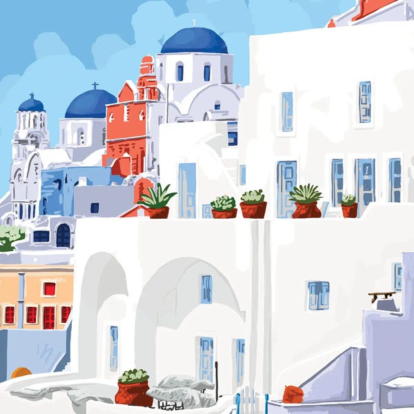 Blue Domed Church Santorini: The Santorini Vacay by 83 Oranges