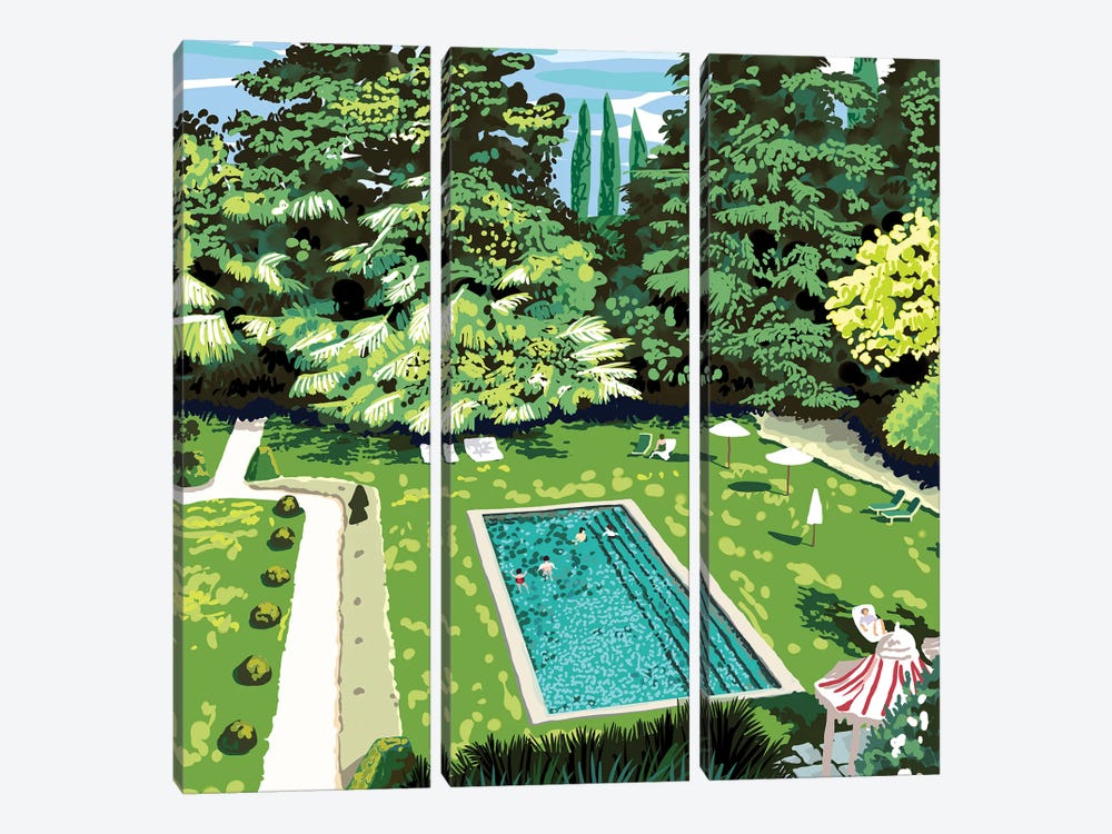 Life's Better Poolside by 83 Oranges 3-piece Canvas Artwork
