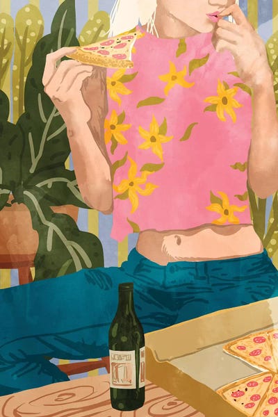 Pizza by 83 Oranges framed canvas print