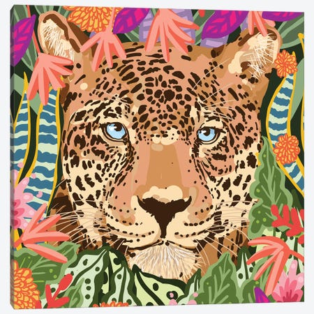 Peek A Boo Leopard Canvas Print #UMA1692} by 83 Oranges Canvas Artwork