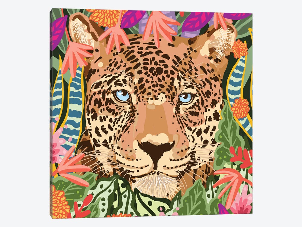 Peek A Boo Leopard by 83 Oranges 1-piece Canvas Art Print