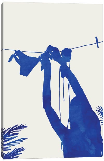 Blue Nude Vacay Matisse Canvas Art Print - Blue Nude Collection