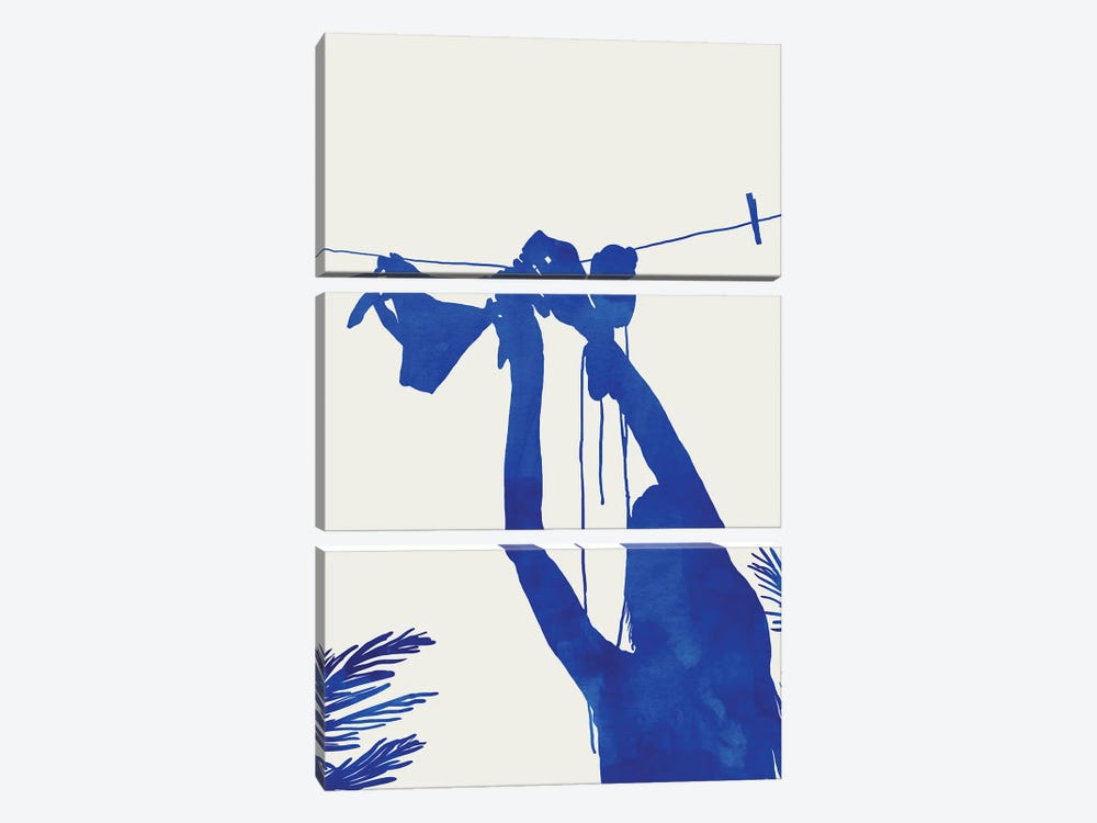 Blue Nude Vacay Matisse by 83 Oranges 3-piece Canvas Print