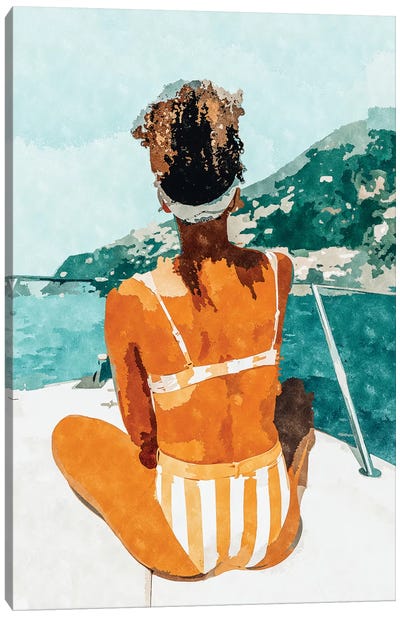 Solo Traveler Canvas Art Print - Women's Swimsuit & Bikini Art