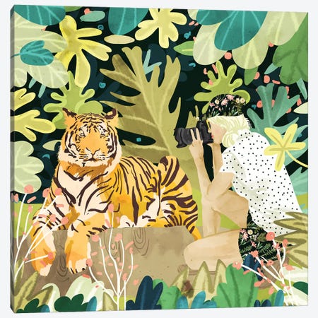Tiger Sighting Canvas Print #UMA173} by 83 Oranges Art Print
