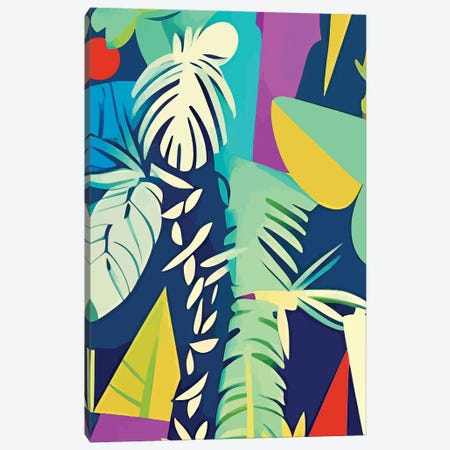 Tropical Wilderness, Abstract Botanical Jungle Plants Canvas Print #UMA1758} by 83 Oranges Canvas Print
