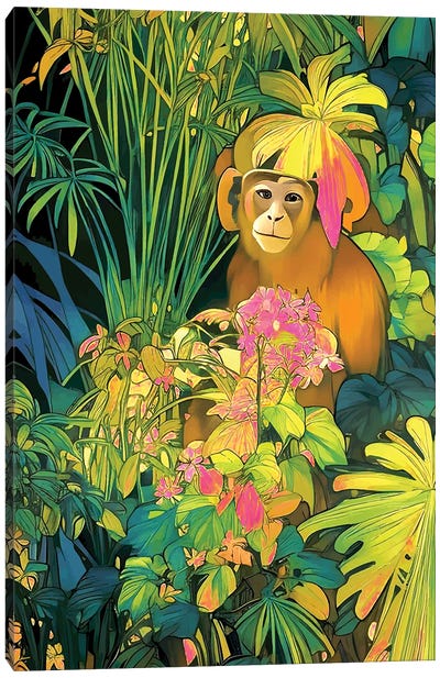 Daydreamer, Coming Of Age Monkey Canvas Art Print - Jungles