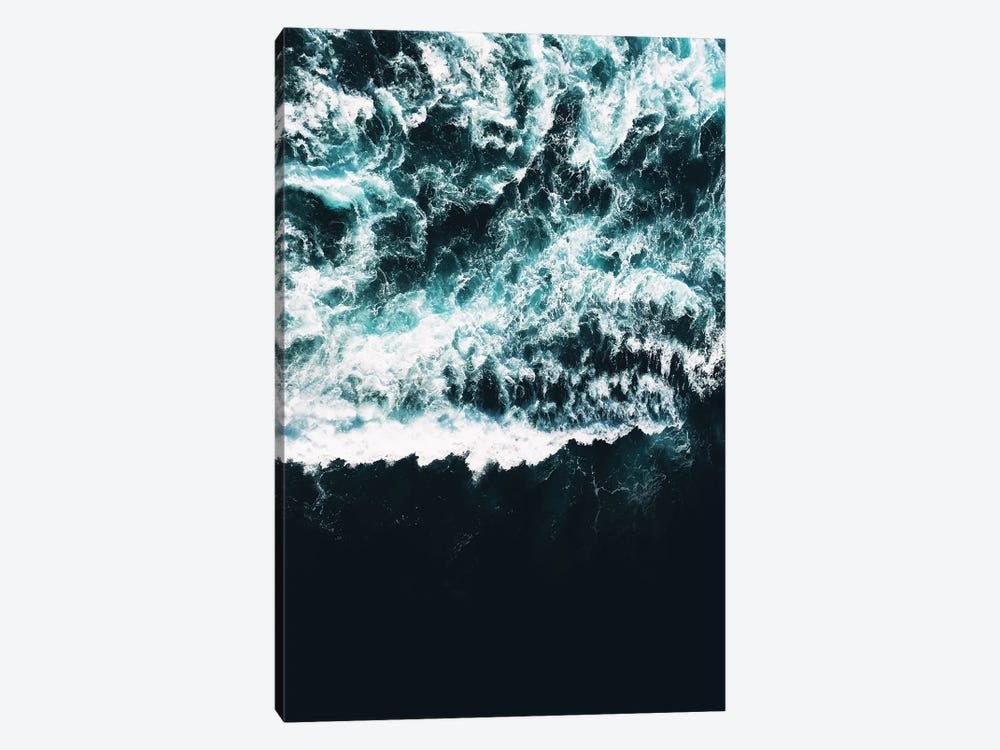 Oceanholic, Sea Waves Dark Photography by 83 Oranges 1-piece Canvas Wall Art