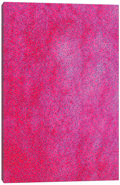 Pink And Blue Polka Dots Canvas Art Print - Polka Dot Patterns