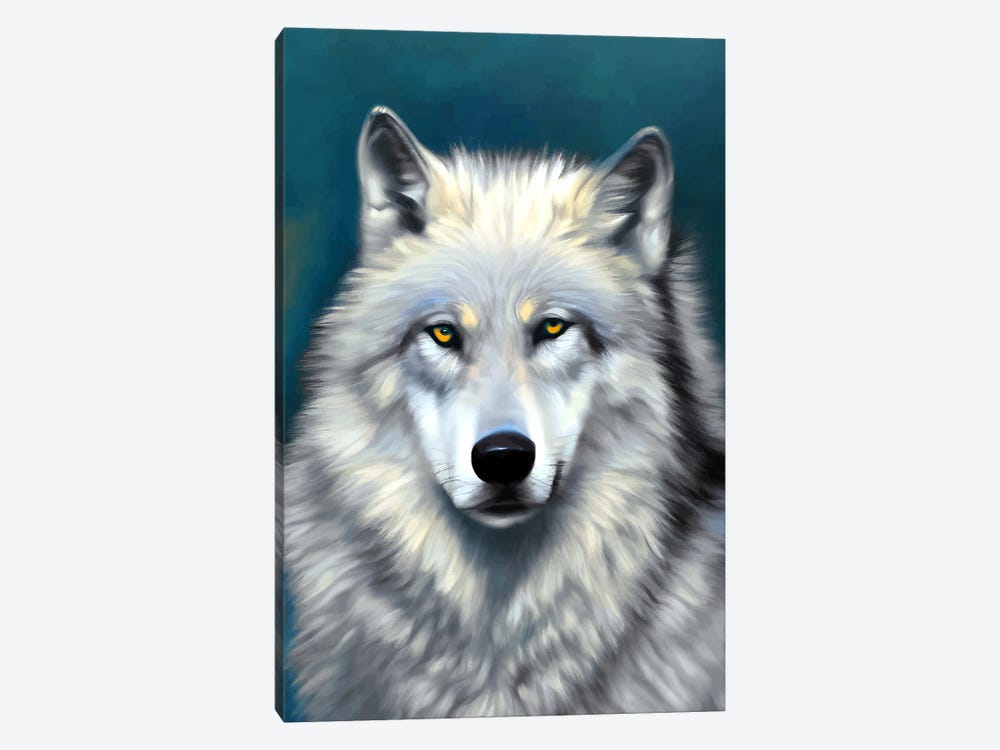 The Wolf, Wildlife Forest Jungle Dog Animal Portrait by 83 Oranges 1-piece Canvas Wall Art