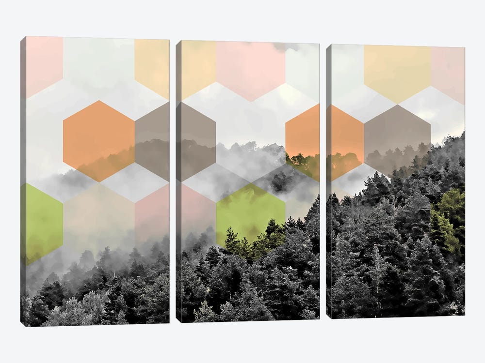 Explained Dimensionality II by 83 Oranges 3-piece Canvas Art Print