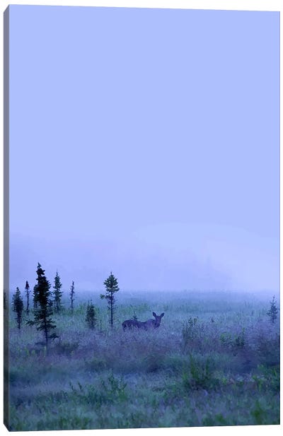 At The End Of The Day Canvas Art Print - Purple Art