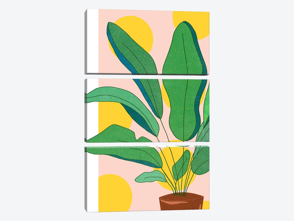 Pastel Plants Love by 83 Oranges 3-piece Canvas Art Print