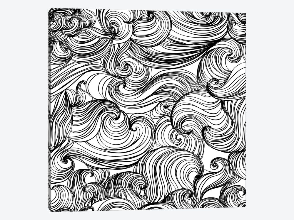 Free Flow White And Black by 83 Oranges 1-piece Canvas Artwork