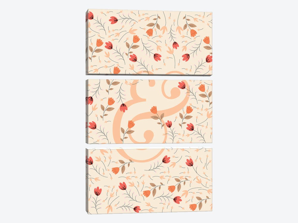 Floral Ampersand by 83 Oranges 3-piece Canvas Artwork
