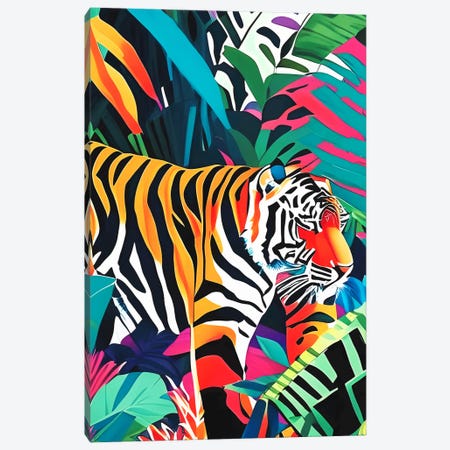 The Tigress, Fearless Wild Animal Canvas Print #UMA1960} by 83 Oranges Canvas Artwork