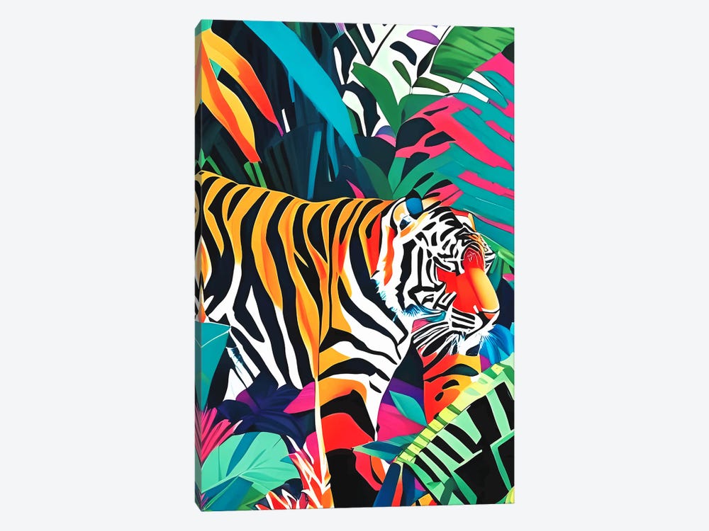 The Tigress, Fearless Wild Animal by 83 Oranges 1-piece Canvas Wall Art