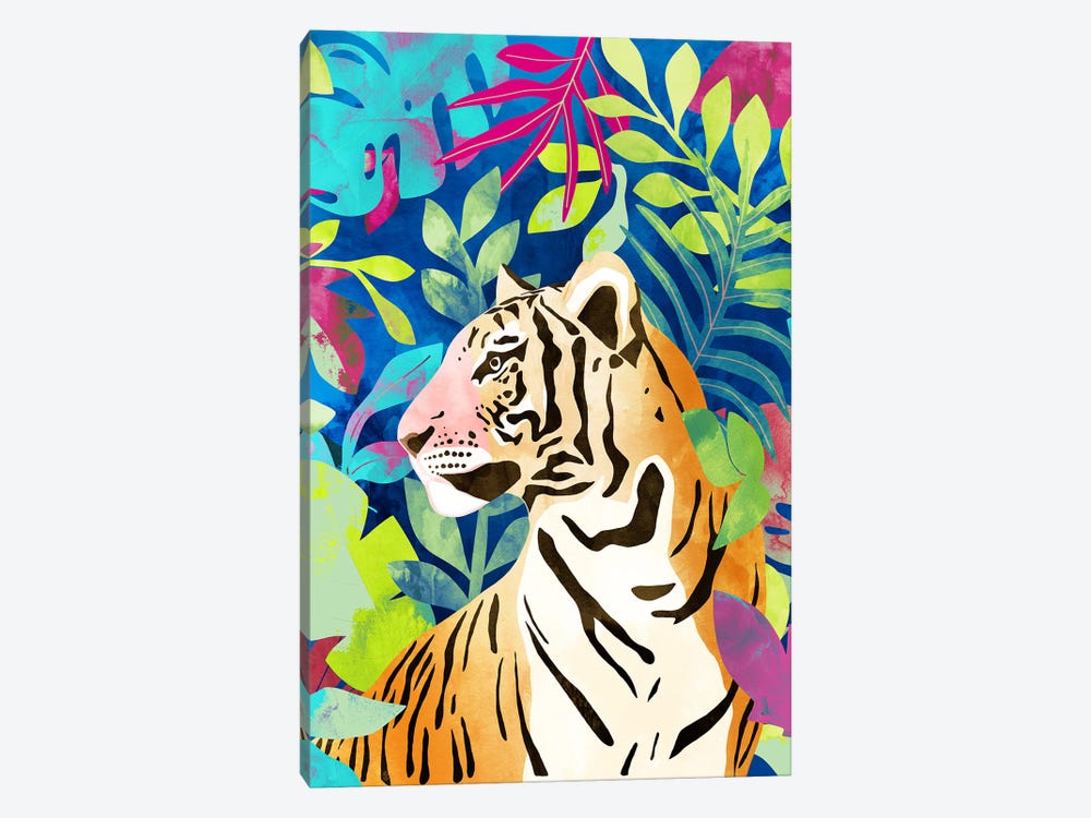 Tropical Tiger by 83 Oranges 1-piece Canvas Art Print