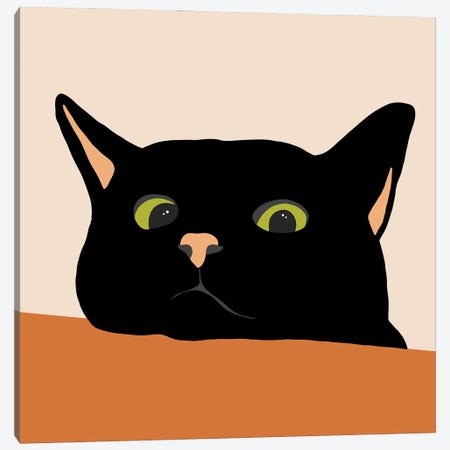 The Curious Cat Canvas Print #UMA1988} by 83 Oranges Canvas Artwork