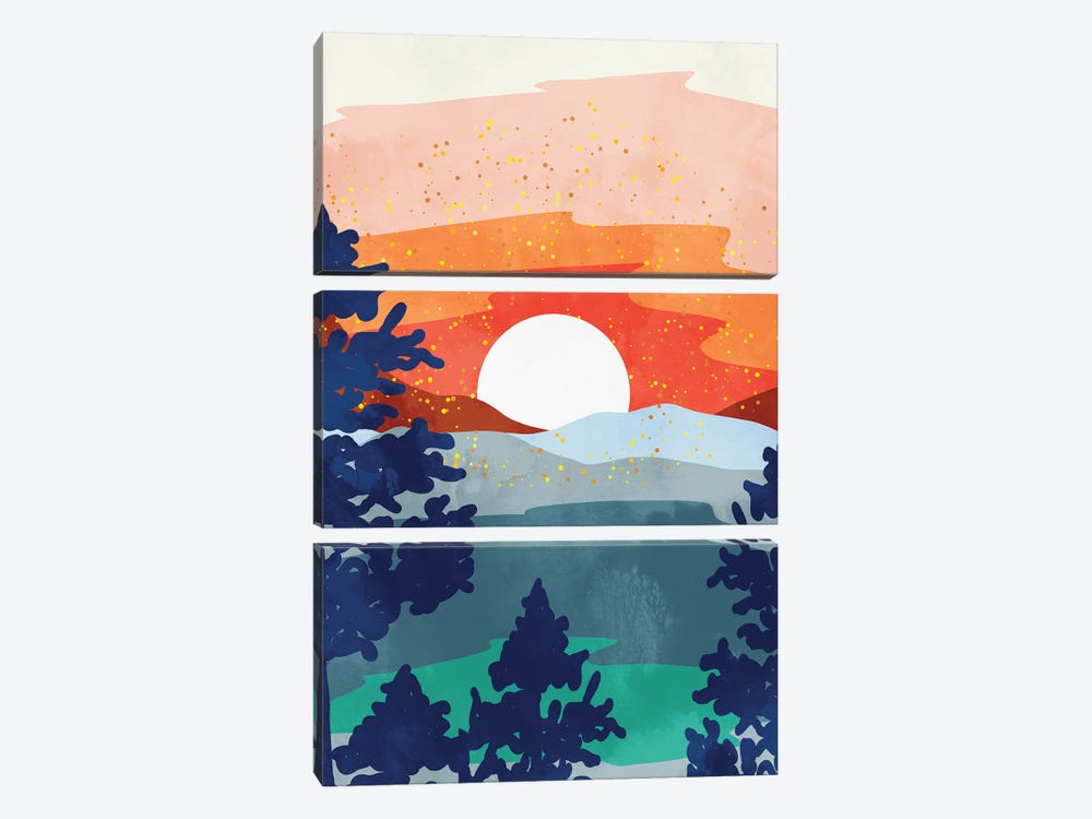 A Magical Sunset by 83 Oranges 3-piece Canvas Print