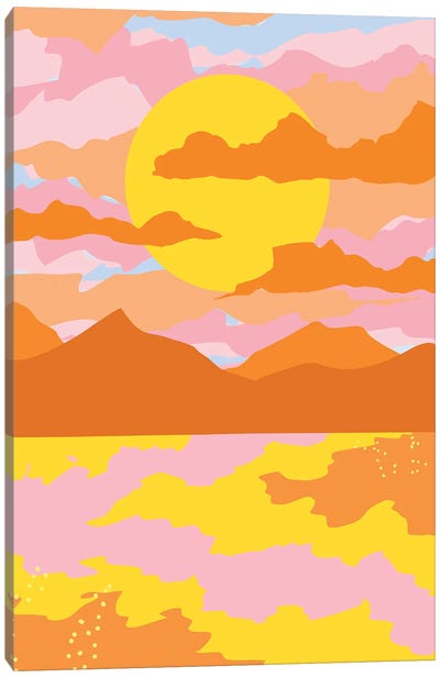 Colors Of The Sky Canvas Art Print - Mountain Sunrise & Sunset Art