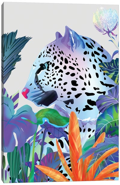 Holographic Leopard Canvas Art Print - 83 Oranges