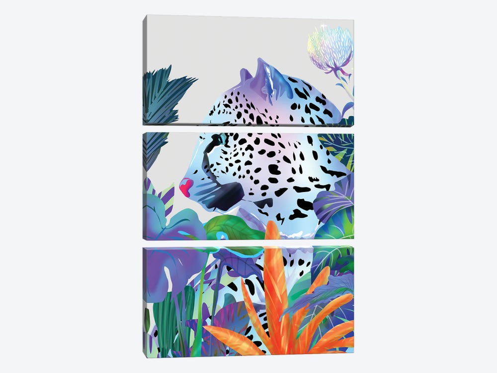 Holographic Leopard by 83 Oranges 3-piece Canvas Art Print