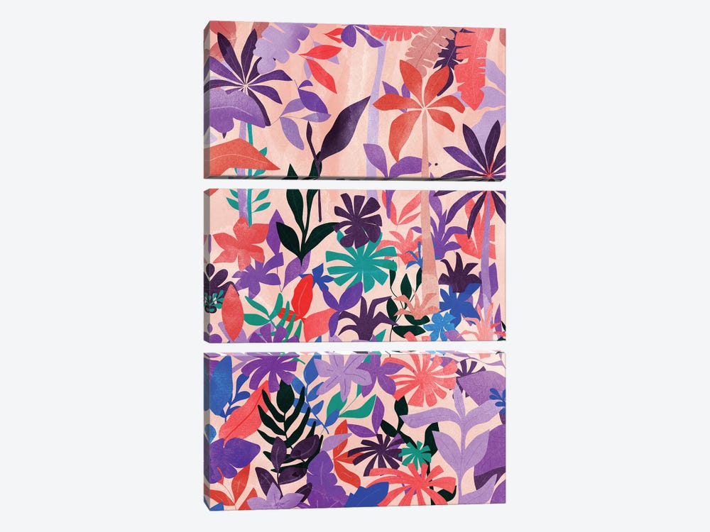 The Midnight Jungle by 83 Oranges 3-piece Canvas Art Print