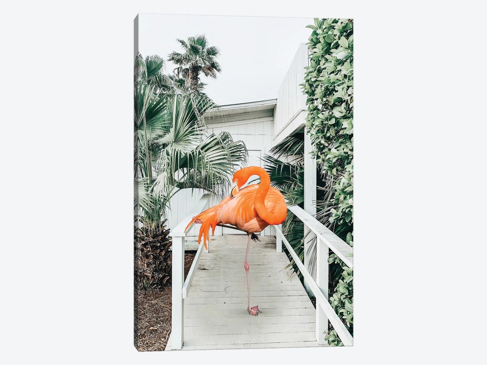 Flamingo Beach House by 83 Oranges 1-piece Art Print