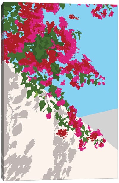 Bougainvillea Blossom, Greece Tropical Summer Travel Canvas Art Print - Bougainvillea
