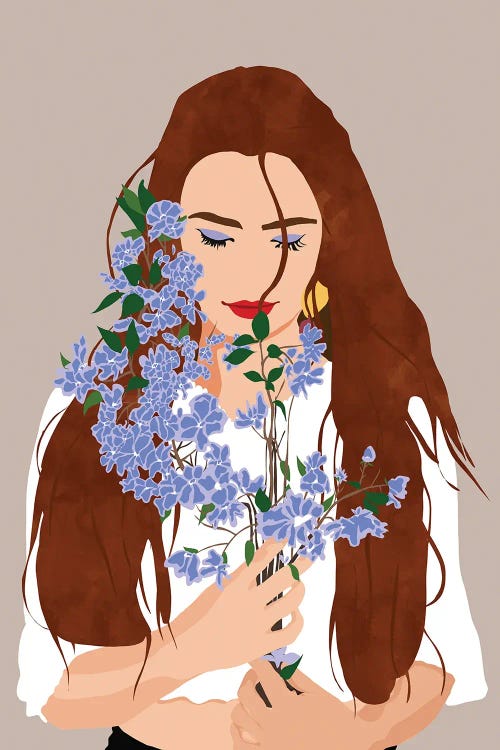 The Becoming, Nature Plants Bohemian Woman by 83 Oranges wall art